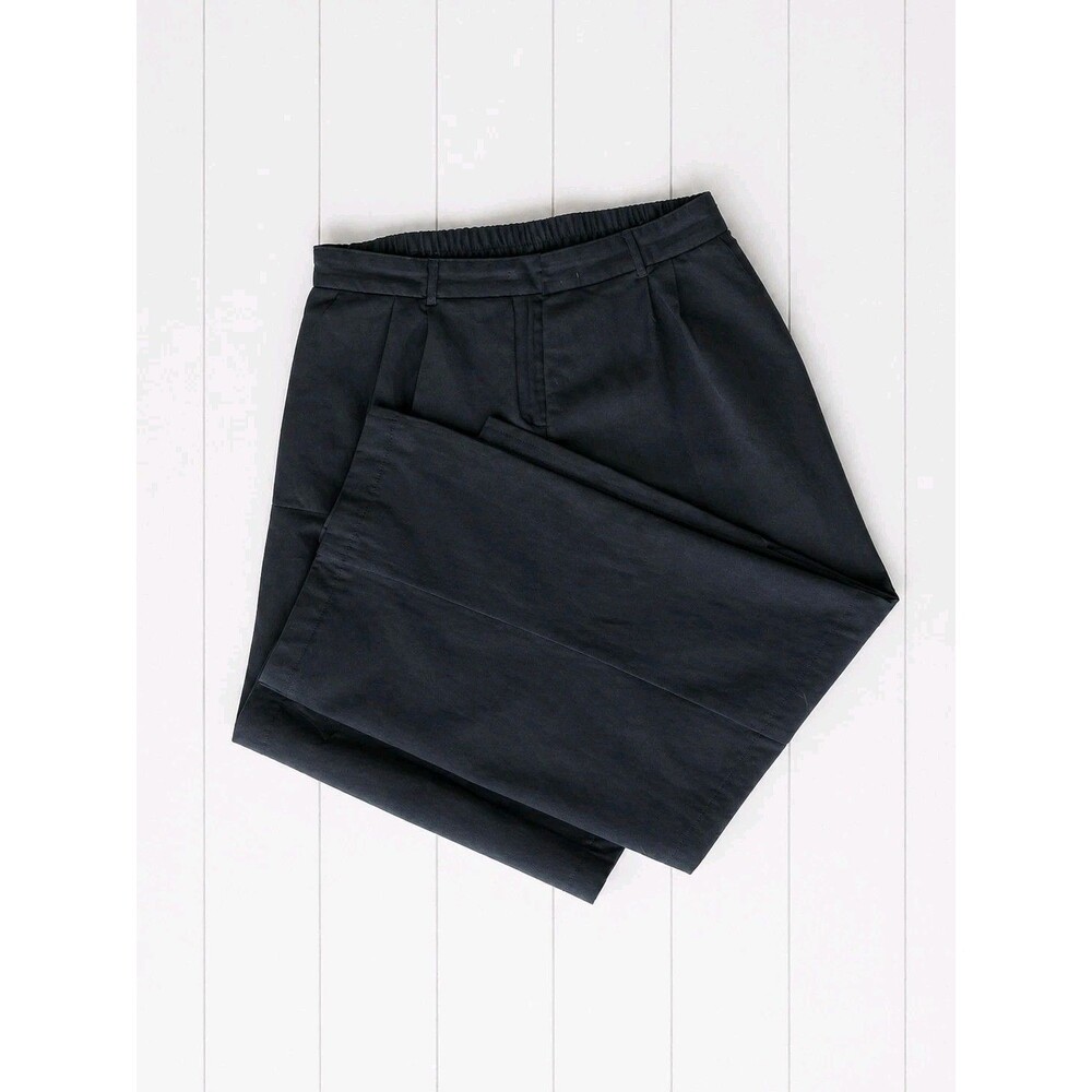 Funyyzo XL WOMEN’S WIDE LEG  HIGH WAIST WORK PANTS Trouser BLACK